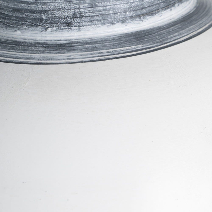 Vază decorativă teracotă albă gât cilindric gri [5]