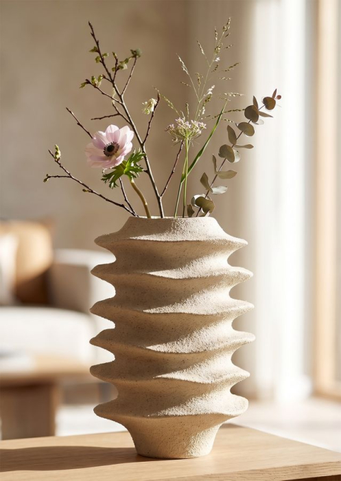 Vază decorativă mică stil japandi cu niveluri suprapuse [6]