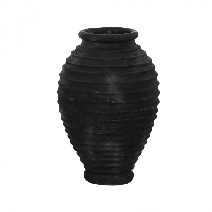 Vaza Neagra cu Linii Reliefate CreativDeco - Accent Modern pentru Interioare Elegante [3]