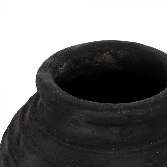 Vaza Neagra cu Linii Reliefate CreativDeco - Accent Modern pentru Interioare Elegante [4]
