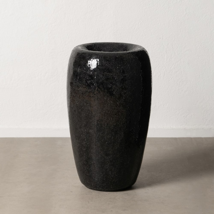 Vaza neagra moderna geometrica fibra decor [1]