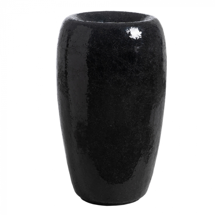 Vaza neagra moderna geometrica fibra decor [3]
