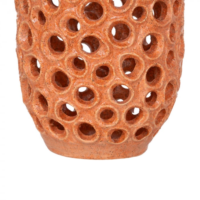 Vaza ceramica portocalie pentru decor boho|Vaze colorate pentru interioare creative [5]