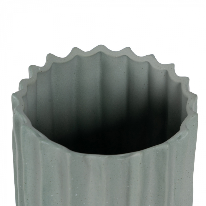 Vaza ceramica verde inalta decor botanic [4]