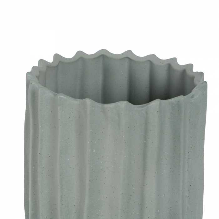 Vaza ceramica verde inalta decor botanic [3]