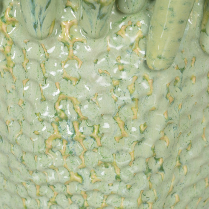 Vaza verde ceramica mata pentru decor botanic|Vaze rotunde moderne pentru spatii naturale [5]