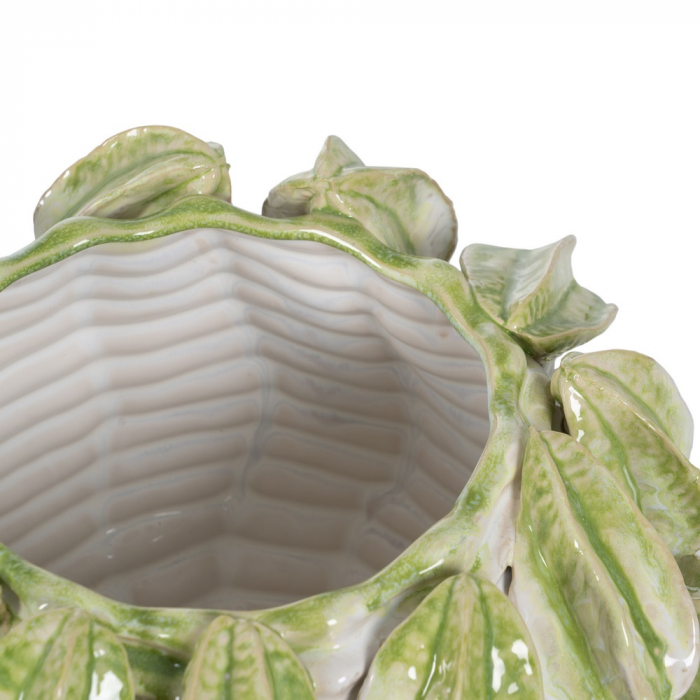 Vaza Ceramica Verde Si Alb CreativDeco - Design Organic Pentru Interioare Eclectice [4]
