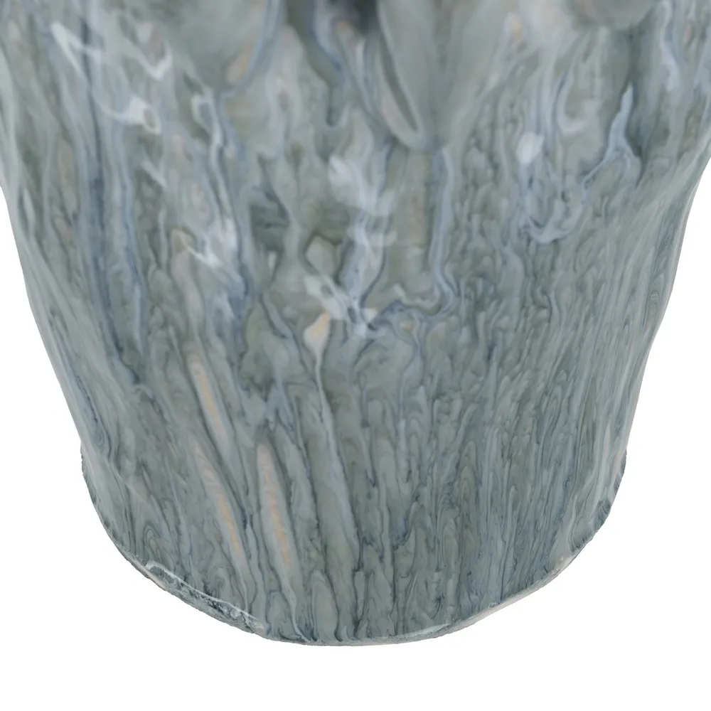 Vaza Design Organic, Ceramica Albastru Deschis Inalta - creativdeco.ro [4]