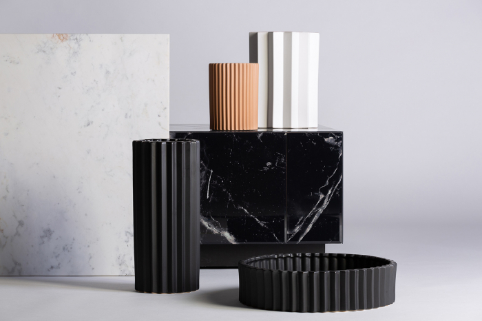 Vaza Art Deco ceramica alba|Vaze decorative plisate [5]
