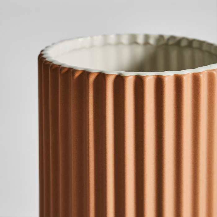 Vaza Art Deco ceramica alba|Vaze decorative plisate [2]