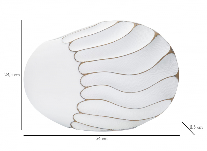 Vaza Decorativa Alba Cu Influente Naturale CreativDeco [7]