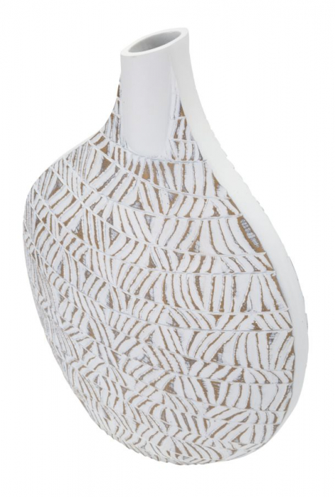 Vaza Alba Boho Chic Cu Motive Naturale CreativDeco [4]