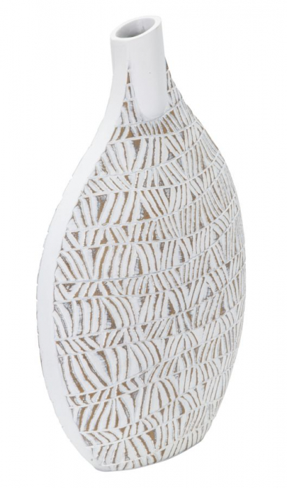 Vaza Alba Boho Chic Cu Motive Naturale CreativDeco [3]