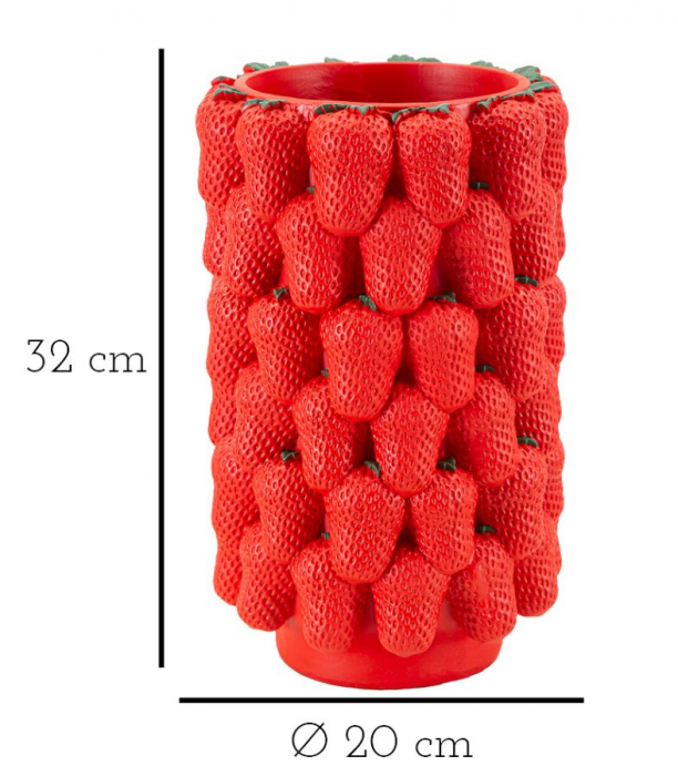 Vaza vesela in forma de capsuni - CreativDeco [7]