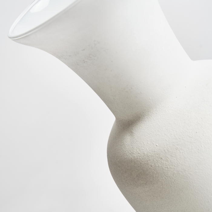 Vaza vintage sticla alba inalta|Vaze decorative elegante [2]