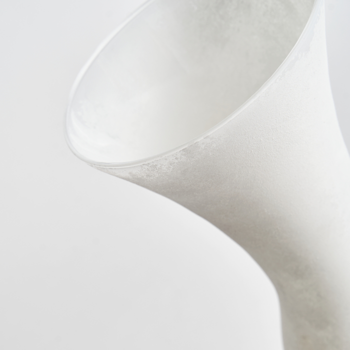 Vaza vintage sticla alba inalta|Vaze decorative statement [2]