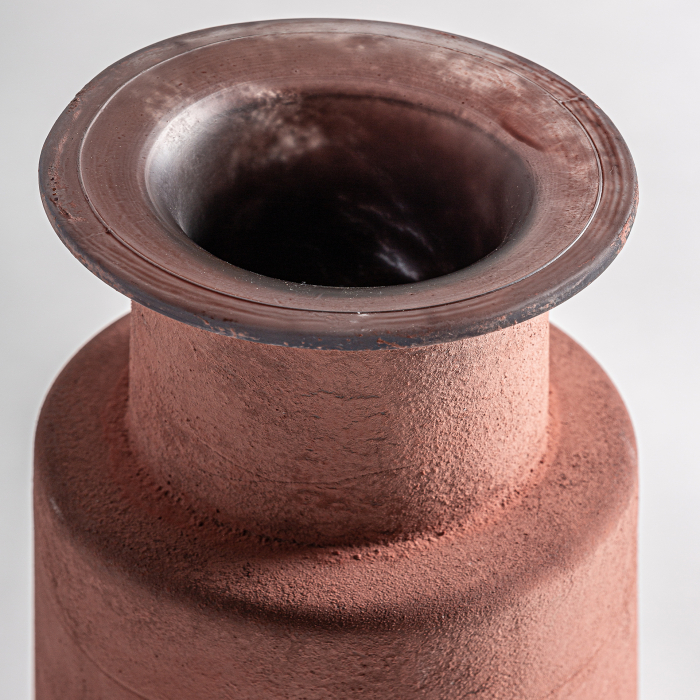 Vaza inalta sticla maro|Vaze vintage decorative [2]
