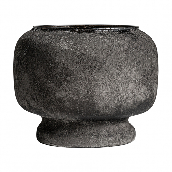 Vaza rotunda sticla neagra|Vaze moderne decorative [1]