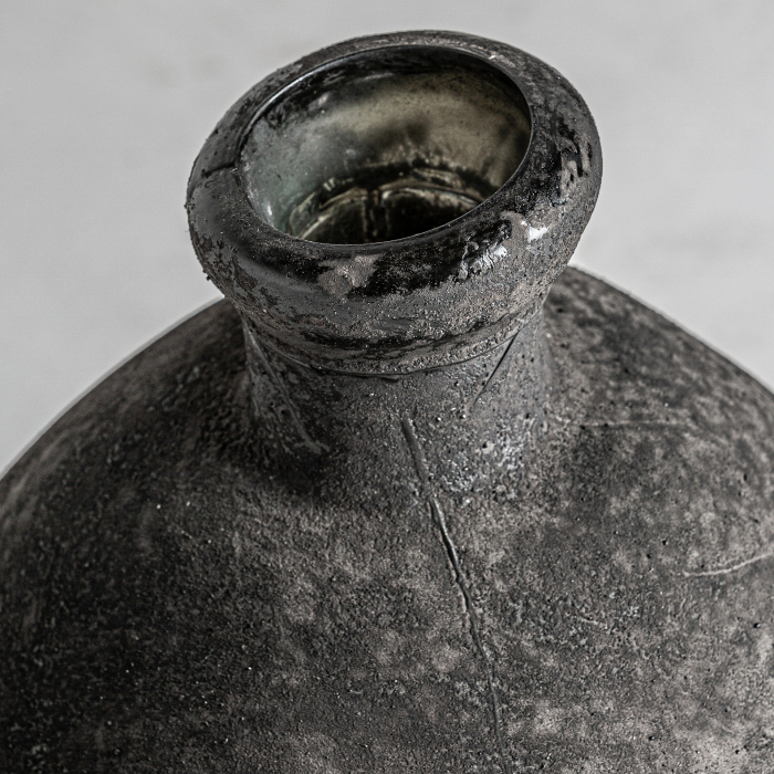 Vaza rotunda sticla neagra|Vaze contemporane statement [2]