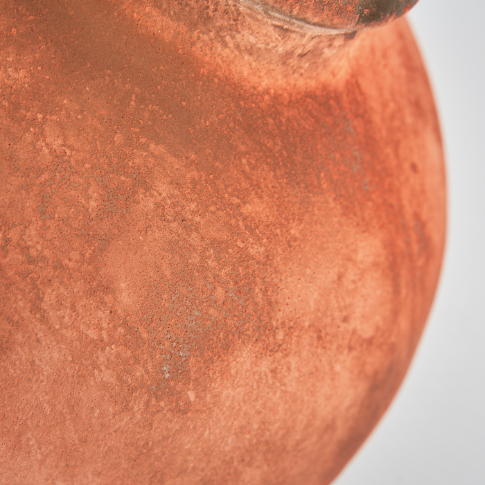 Vaza rotunda sticla portocalie vintage|Vaze decorative statement [3]