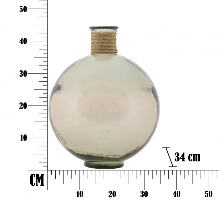 Vaza Rotunda Sticla Reciclata CreativDeco - Design Sustenabil Modern [5]