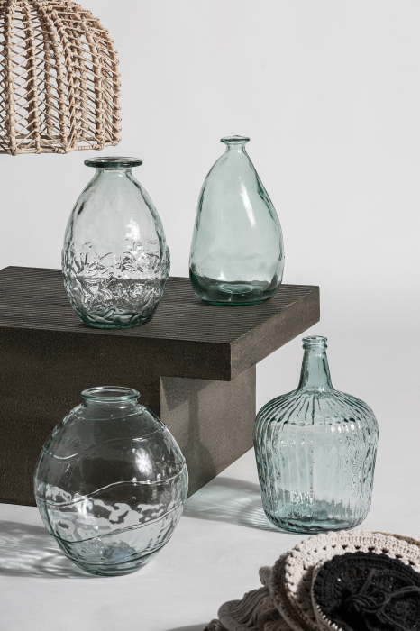 Vaza vintage compacta sticla reciclata|Vaze decorative ecologice [3]
