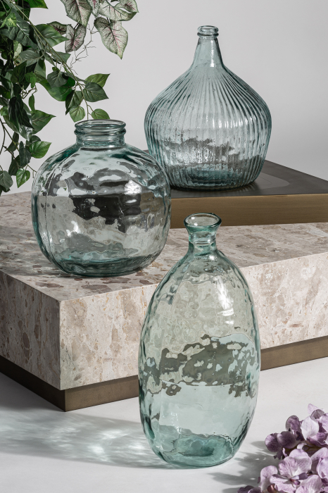 Vaza vintage inalta sticla reciclata|Vaze decorative ecologice [3]