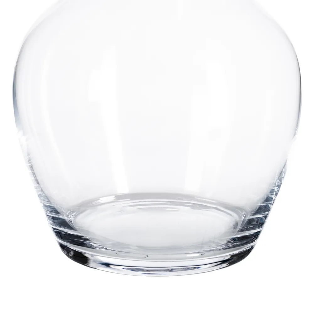 Vază din sticlă transparentă cu formă curbată în două niveluri [3]