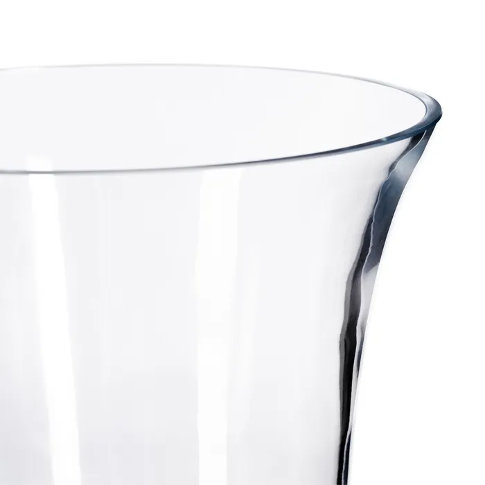 Vază din sticlă transparentă cu formă de cupă și picior decorativ [3]