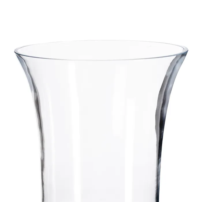 Vază din sticlă transparentă cu formă de cupă și picior decorativ [4]