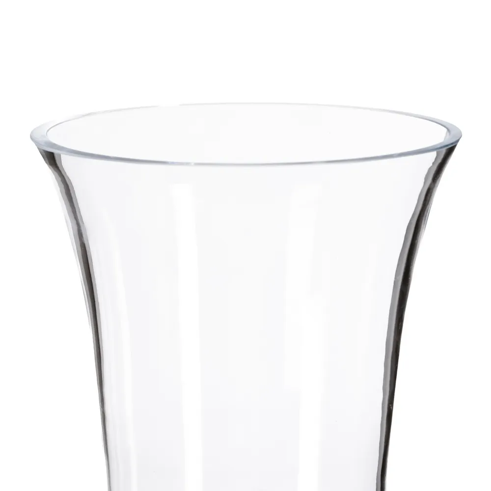 Vază din sticlă transparentă cu formă de cupă și picior înalt [4]