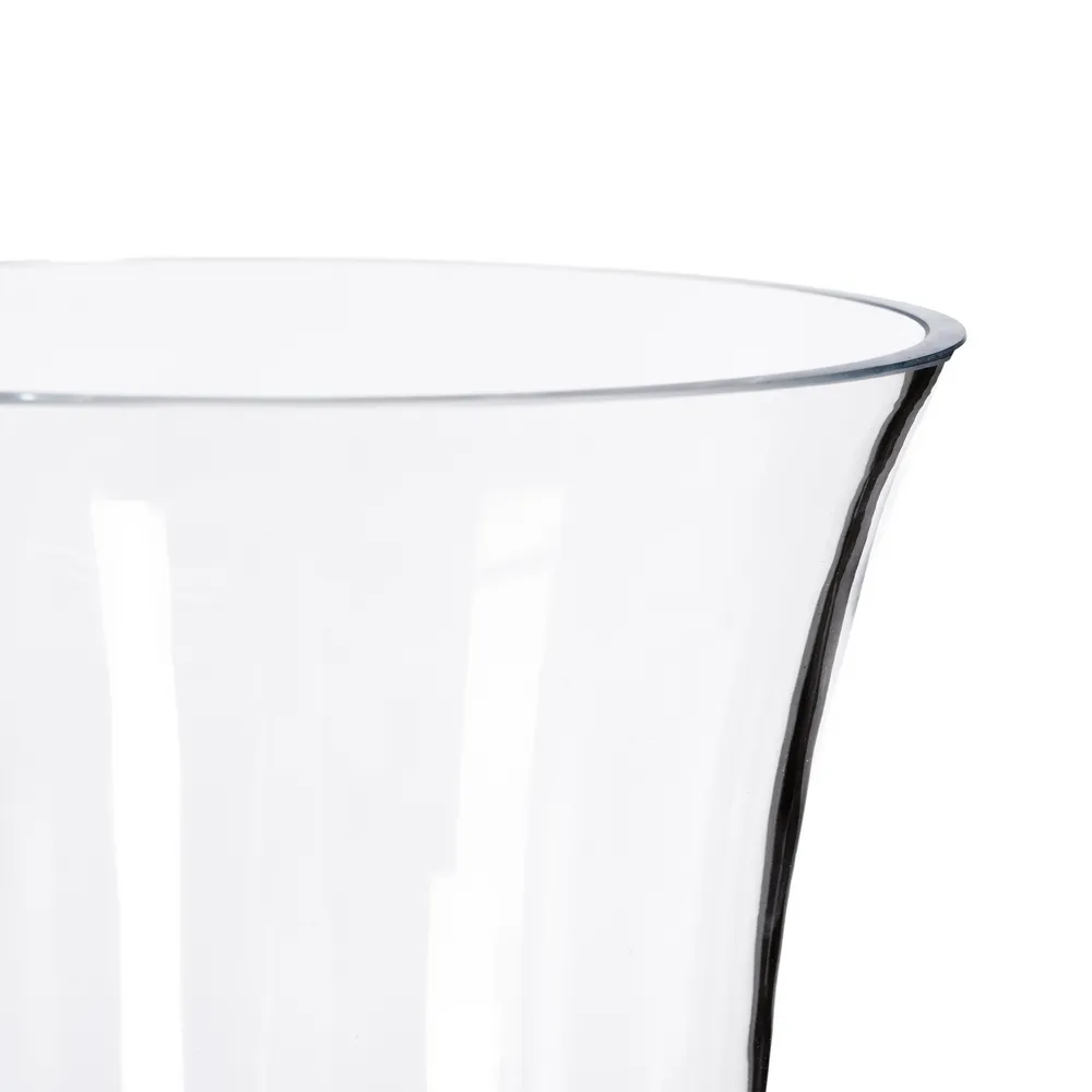 Vază din sticlă transparentă cu formă de cupă și picior înalt [5]