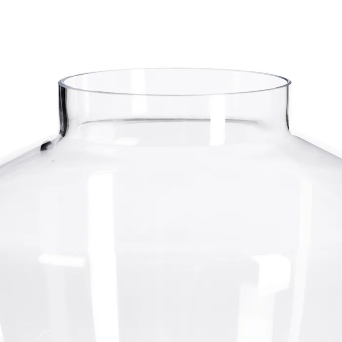 Vază din sticlă transparentă cu formă geometrică [4]