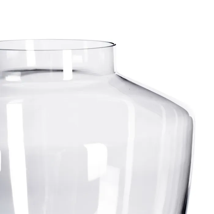 Vază din sticlă transparentă cu formă geometrică [3]