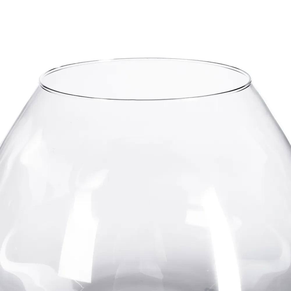 Vază din sticlă transparentă cu formă rotundă organică [5]