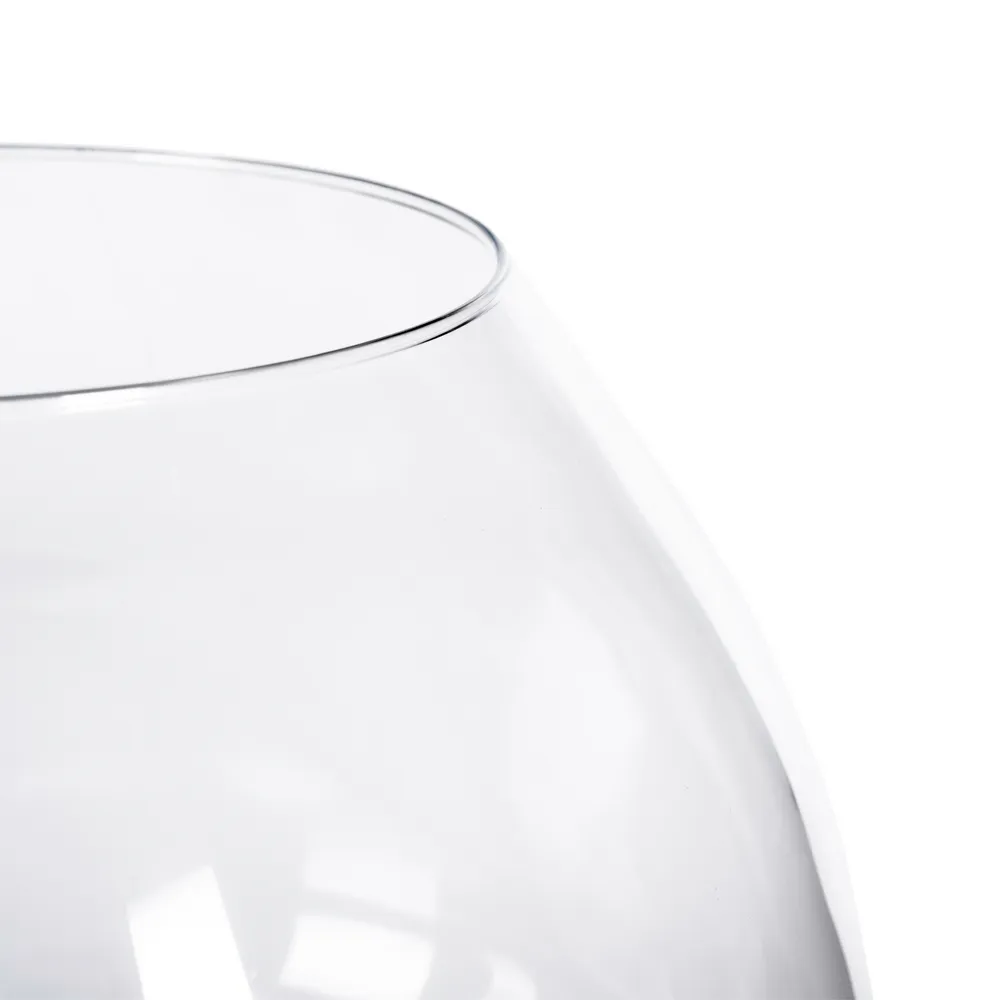 Vază din sticlă transparentă cu formă rotundă organică [6]