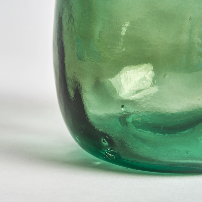 Vaza rotunda sticla verde retro|Vaze vintage elegante [3]