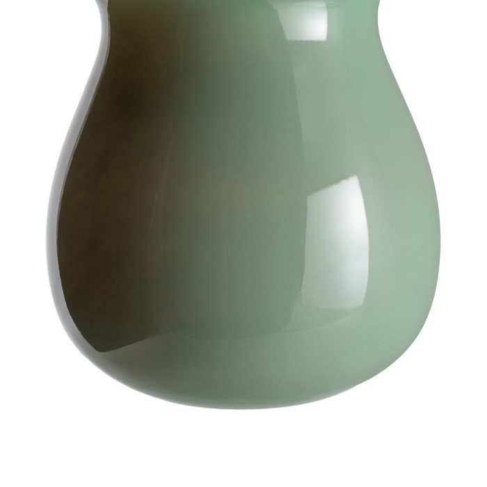 Vaza din sticla verde menta cu margine tip petale [3]