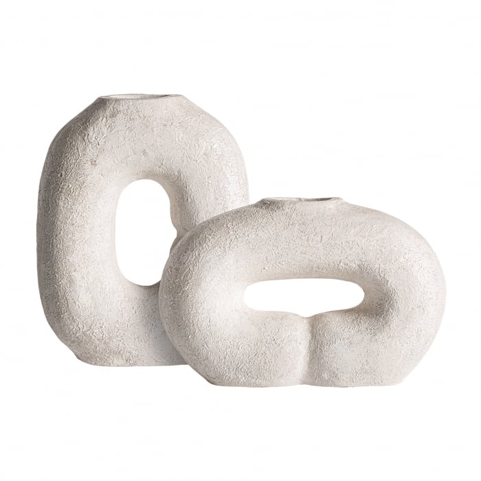 Vaza contemporana teracota alba si sfoara|Vaze decorative [3]