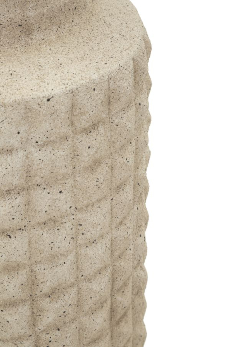 Vază exterior bej din rășină cu textură nisipoasă Sand Outdoor variantă cilindrică [5]
