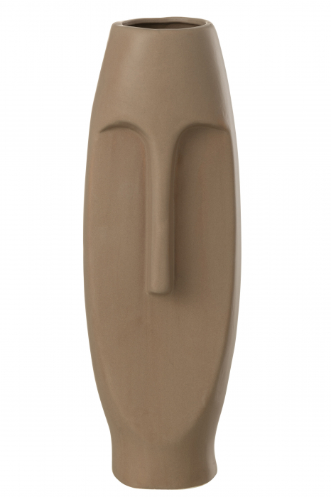 Vaza Face, ceramica, maro deschis - CreativDeco.ro [1]