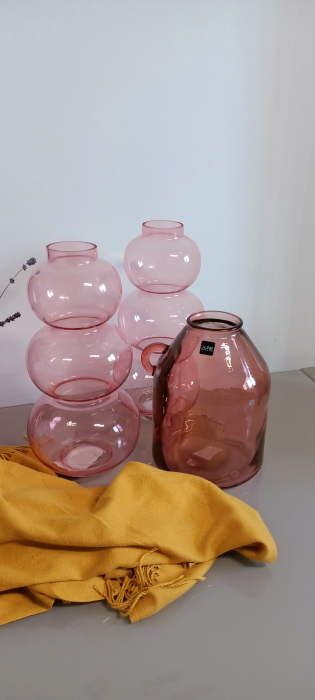 Vaza Globes, sticla roz, creativdeco.ro [4]