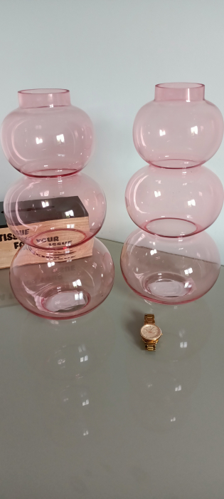 Vaza Globes, sticla roz, creativdeco.ro [5]