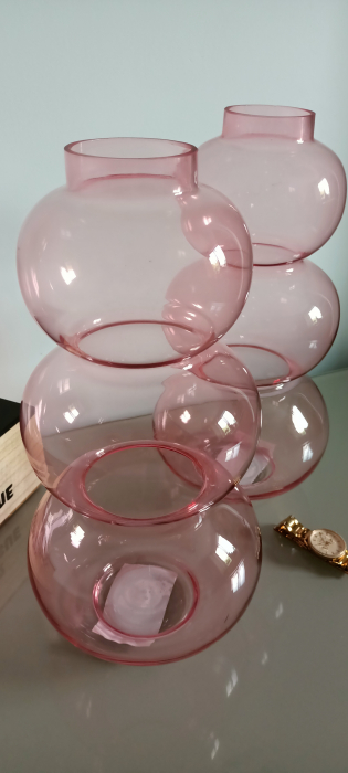 Vaza Globes, sticla roz, creativdeco.ro [6]