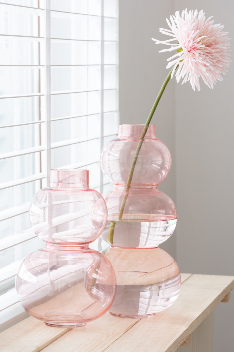 Vaza Globes, sticla roz, creativdeco.ro [3]