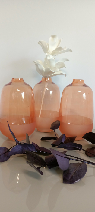 Vaza Hany, sticla, portocaliu rugina - CreativDeco.ro [4]