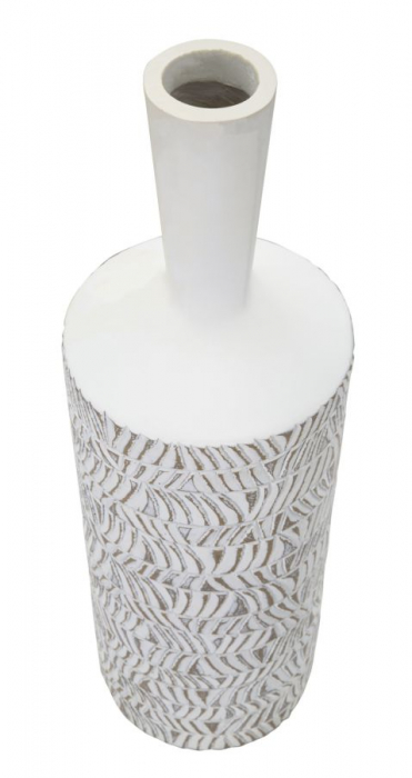 Vaza Boho Chic Alba Cu Linii Fluide CreativDeco [3]