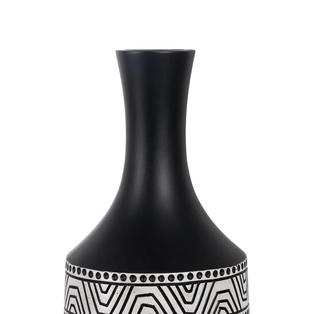 Vaza inalta Black White, rasina, alb negru [3]