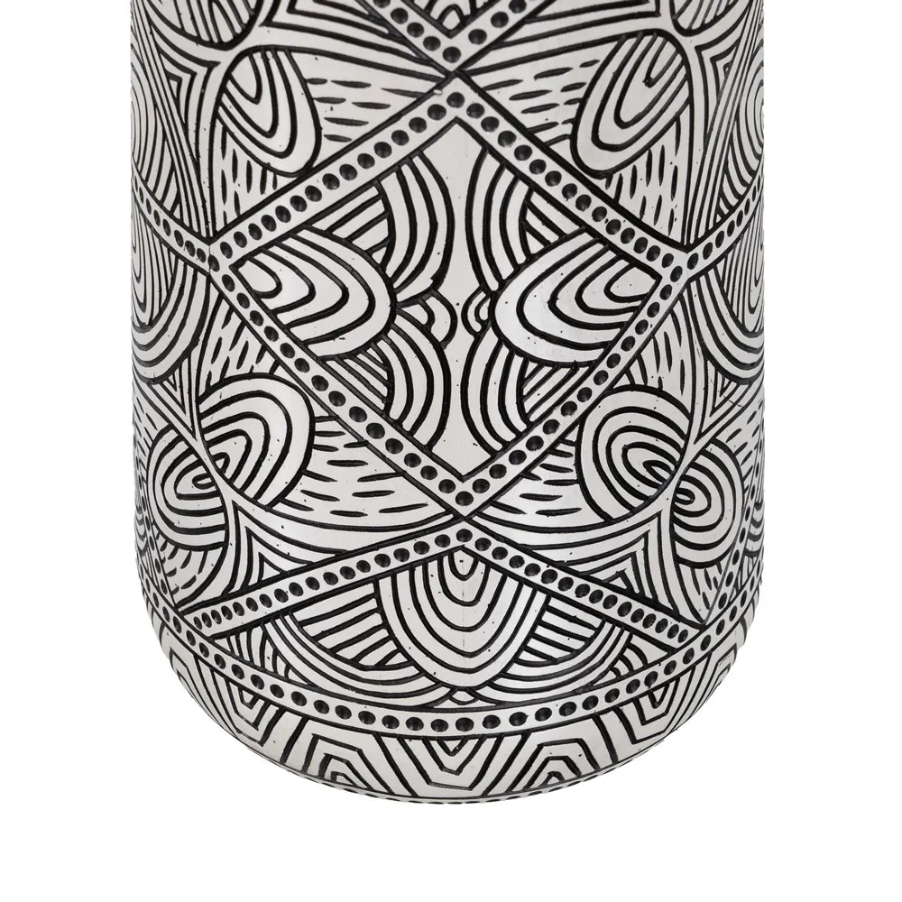 Vaza inalta Black White, rasina, alb negru [4]