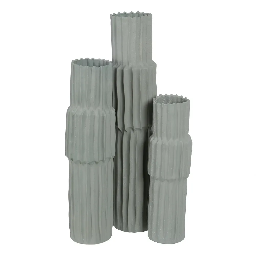 Vaza Inalta Teal, Ceramica Verde - CreativDeco.ro [2]